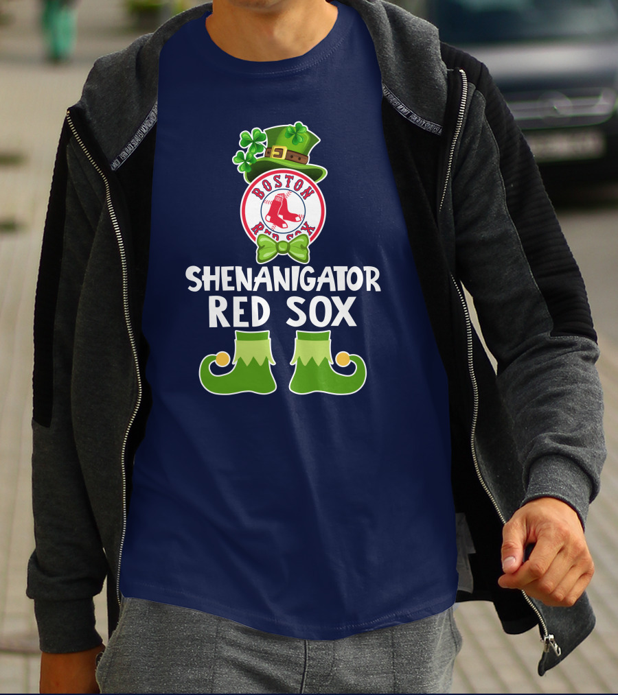 Boston Red Sox Shenanigator Leprechaun St. Patrick's Day T-Shirt