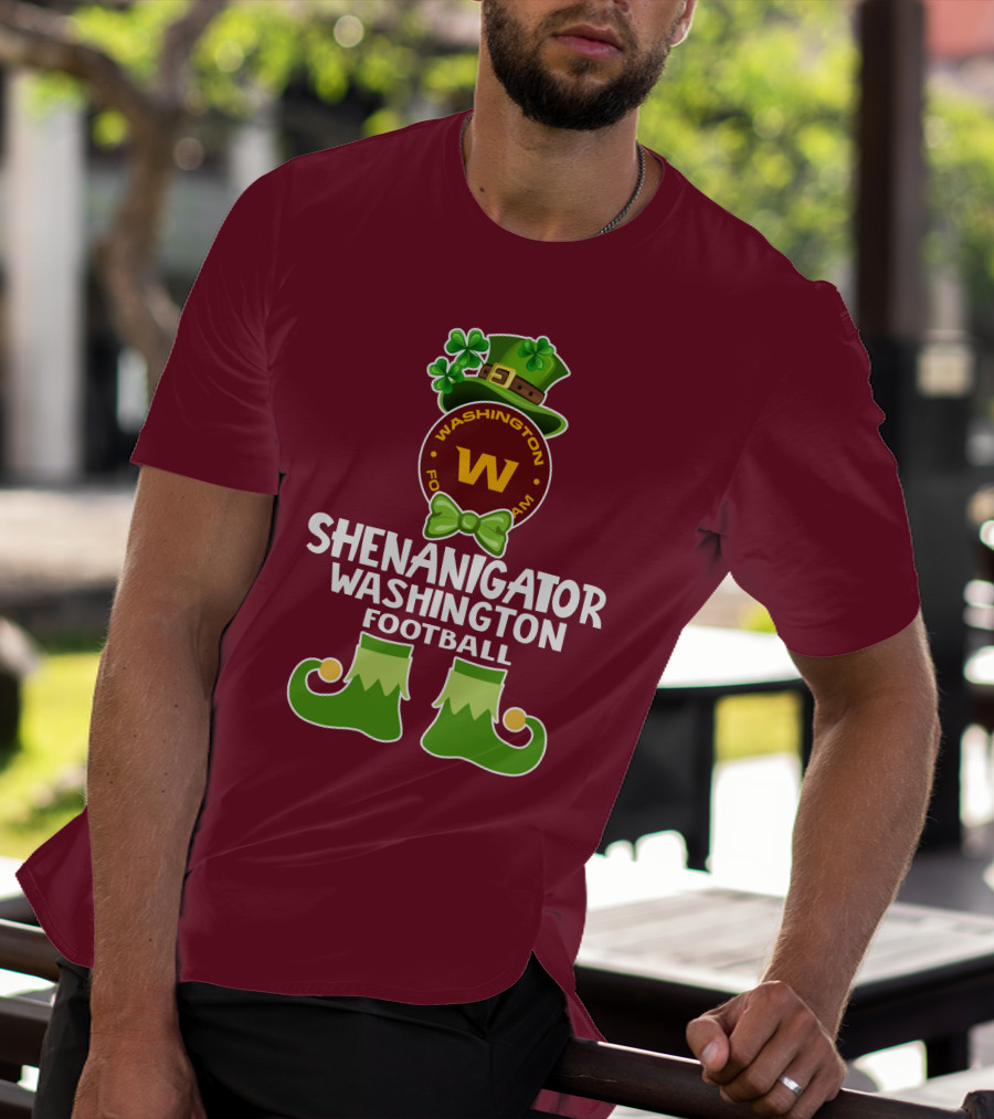 Shenanigator Washington Football Fun Leprechaun St. Patrick's Day T-Shirt