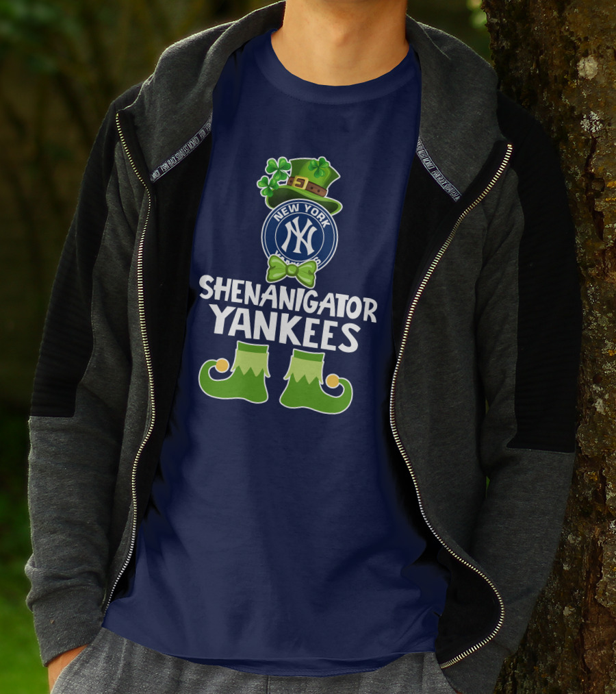 Shenanigator St. Patrick's Day New York Yankees Funny Leprechaun T-Shirt