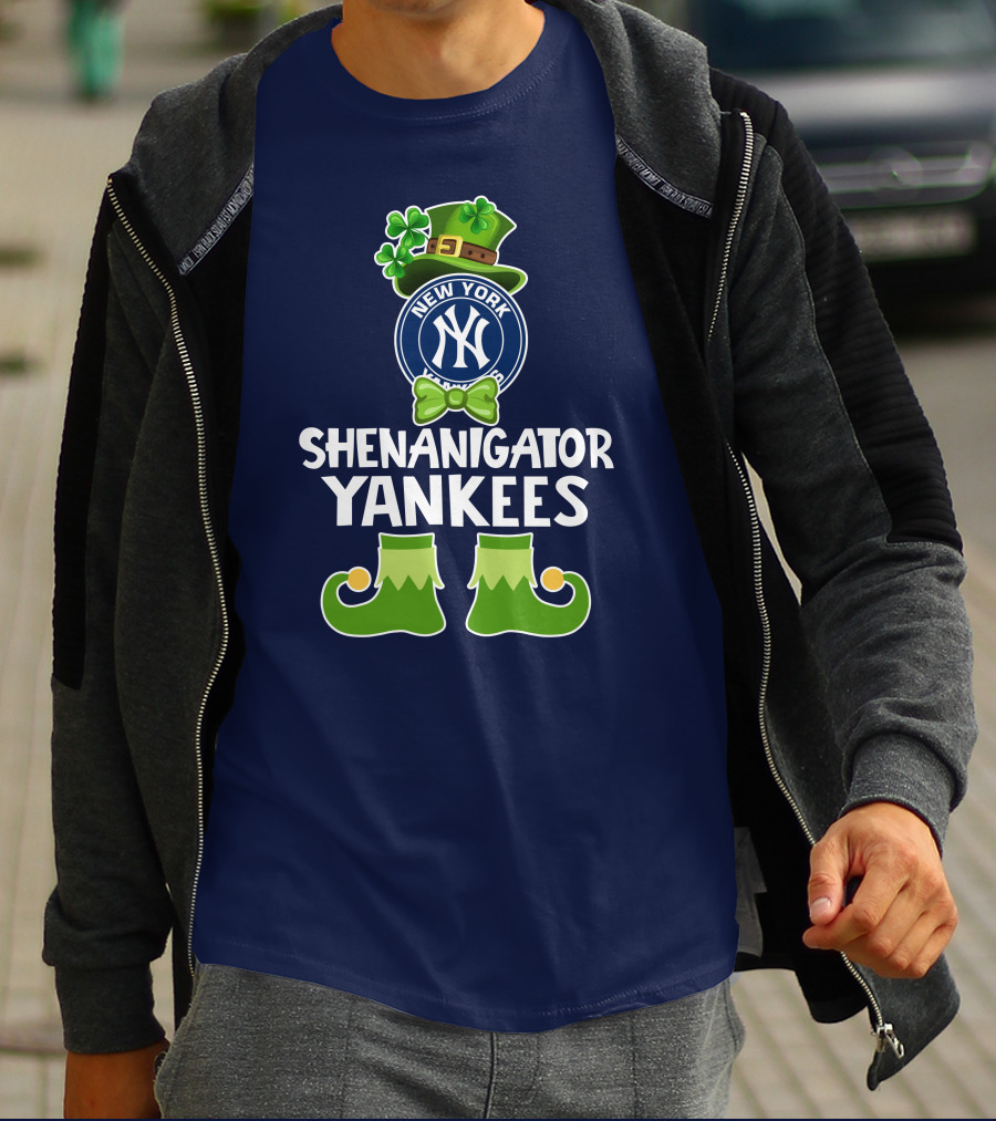 Shenanigator St. Patrick's Day New York Yankees Funny Leprechaun T-Shirt