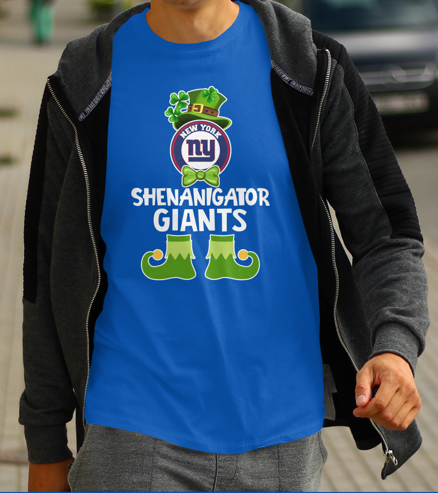 New York Giants St. Patrick's Day Shenanigator Leprechaun Fun T-Shirt