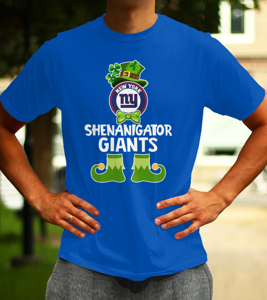 New York Giants St. Patrick's Day Shenanigator Leprechaun Fun T-Shirt