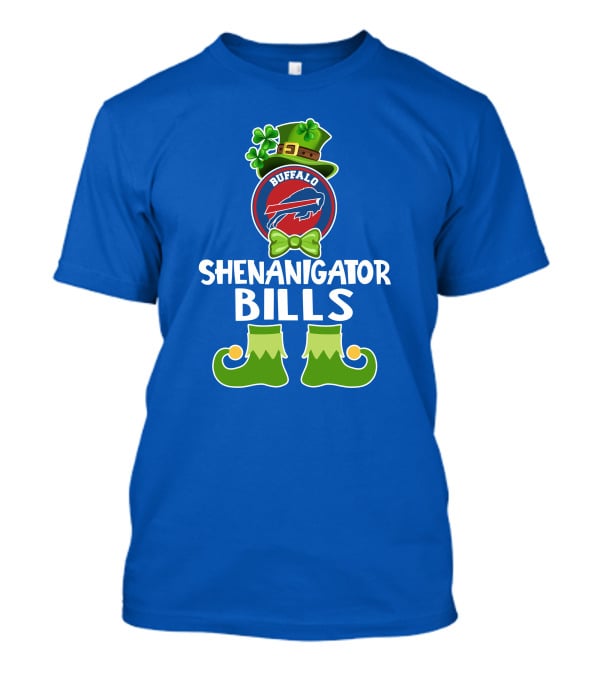 Shenanigator Buffalo Bills Funny Leprechaun St. Patrick's Day T-Shirt