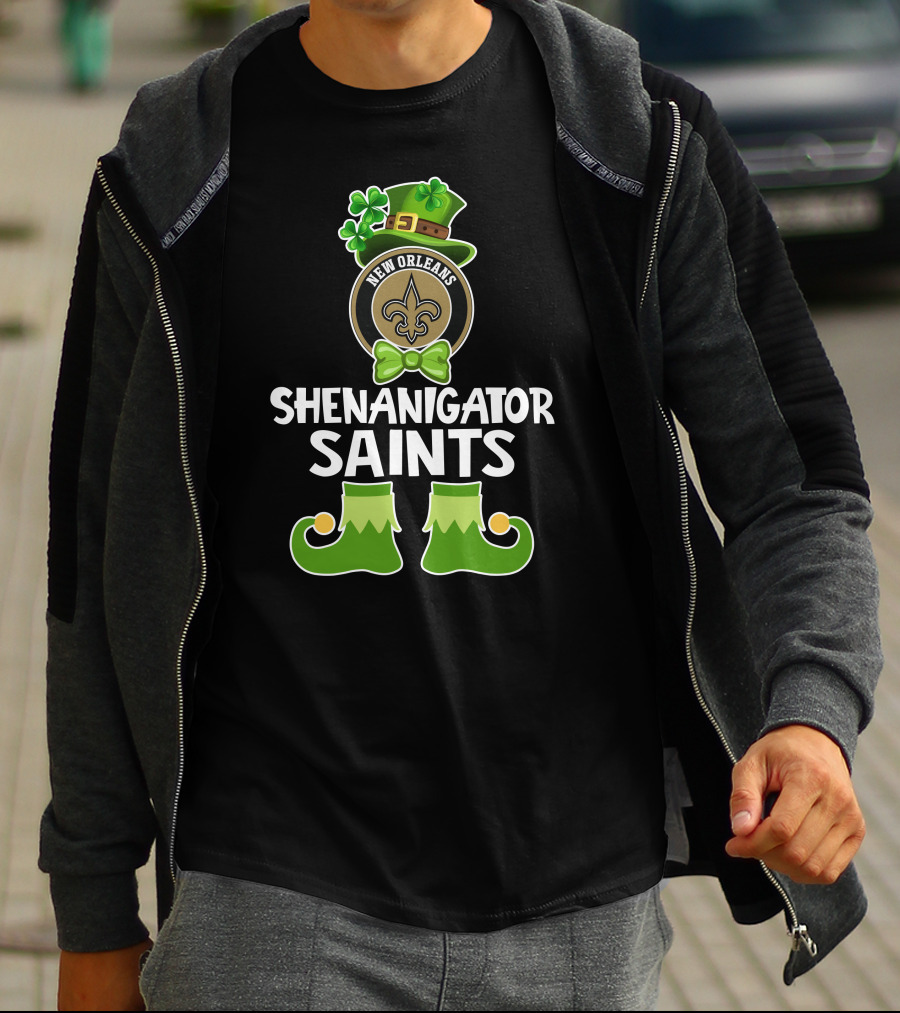 New Orleans Shenanigator Saints Funny Leprechaun St. Patrick's Day T-Shirt