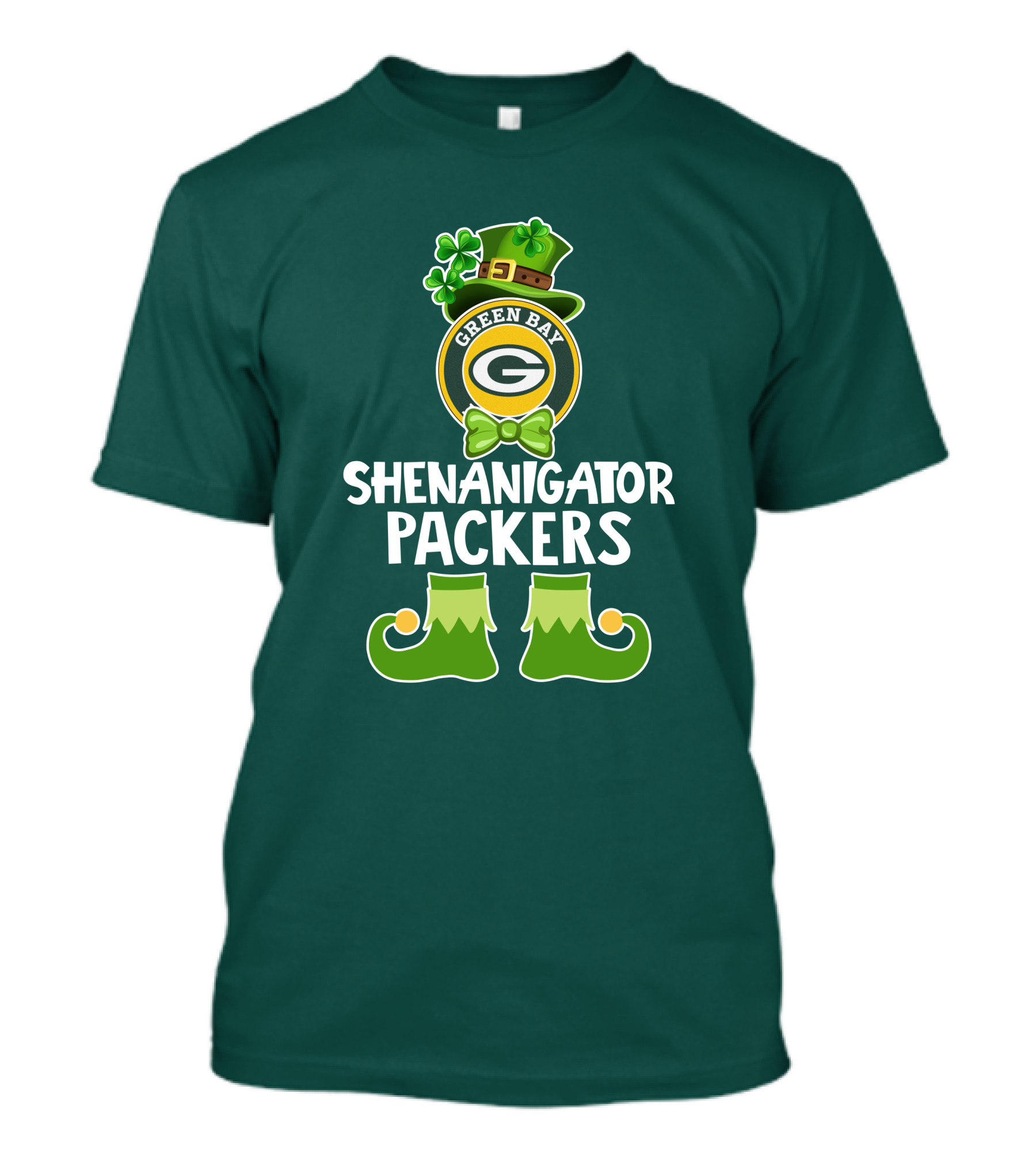 Green Bay Packers Shenanigator Funny Leprechaun St. Patrick's Day T-Shirt
