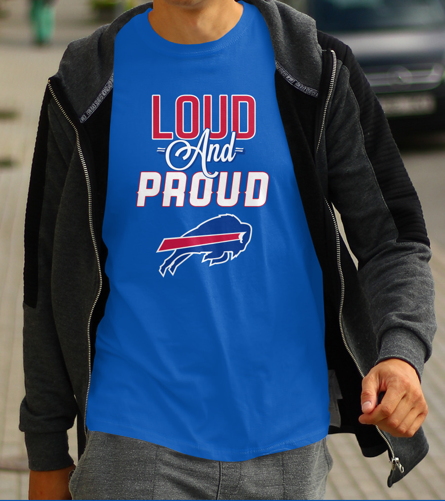 Loud And Proud Buffalo Bills Red White Blue Football Spirit T-Shirt