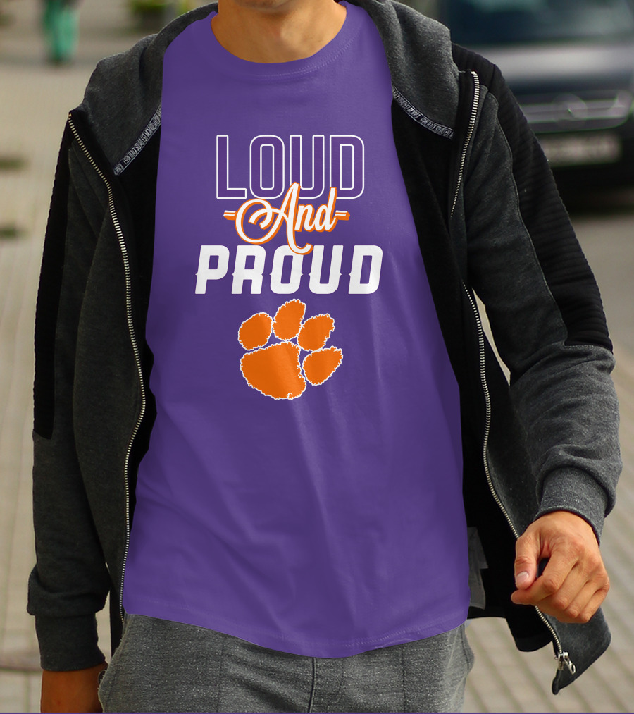 Loud And Proud Clemson Tigers Paw T-Shirt