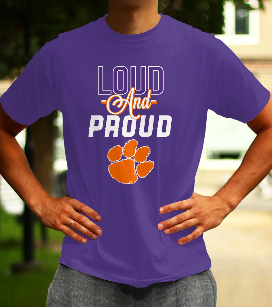 Loud And Proud Clemson Tigers Paw T-Shirt