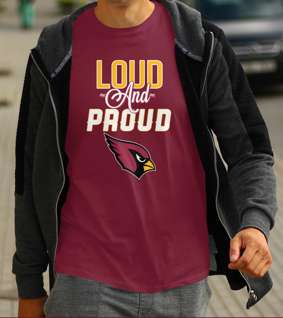 Loud And Proud Arizona Cardinals Bird Head T-Shirt