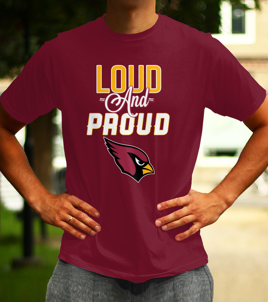 Loud And Proud Arizona Cardinals Bird Head T-Shirt