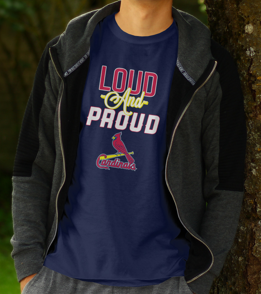 St Louis Cardinals Loud And Proud Cardinals Red Bird Baseball Team T-Shirt