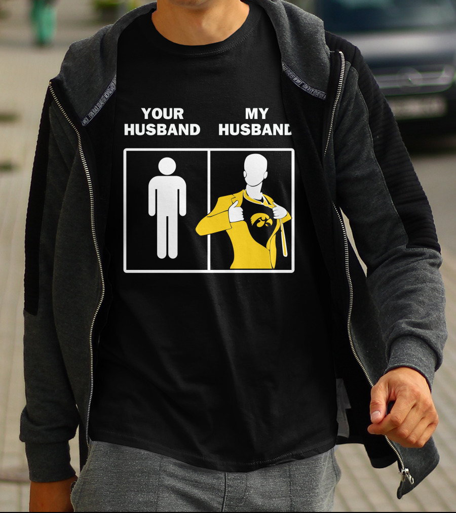 Iowa Hawkeyes Fan Superhero Your Husband My Husband T-Shirt