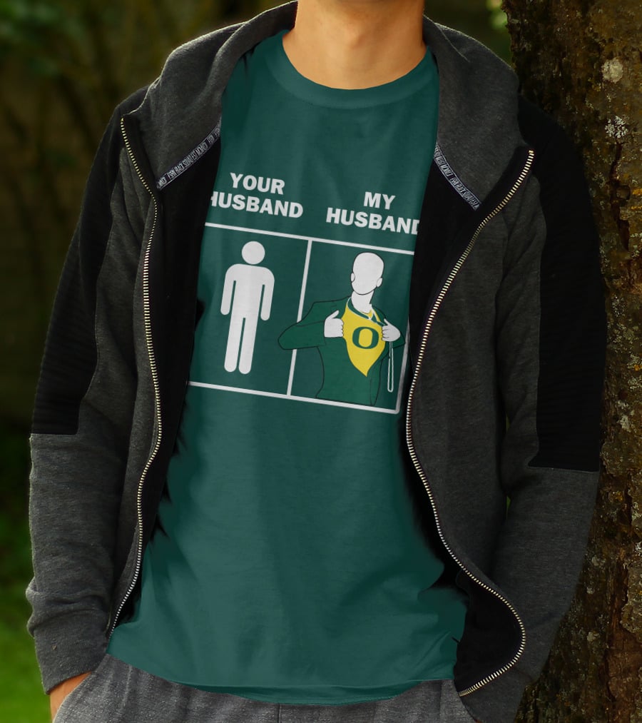 Oregon Ducks Your Husband My Husband Fan Pride Comparison T-Shirt