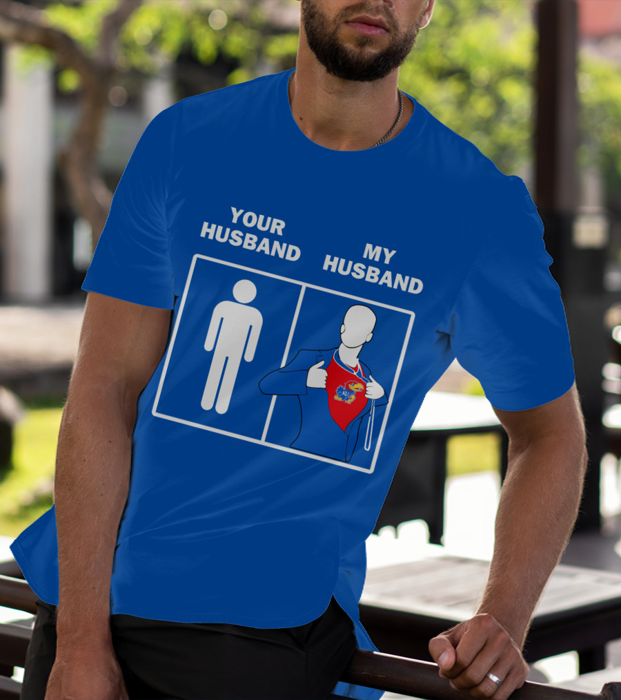 Kansas Jayhawks Your Husband My Husband Super Fan T-Shirt