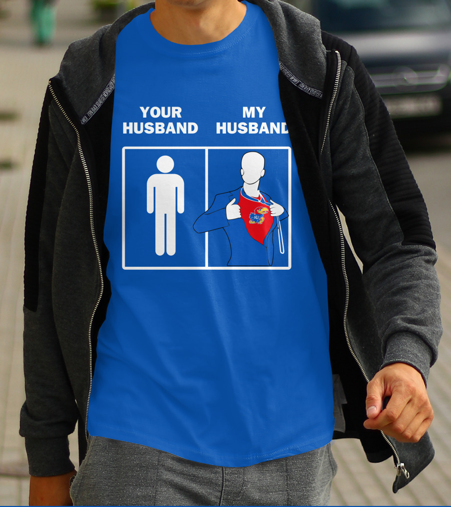 Kansas Jayhawks Your Husband My Husband Super Fan T-Shirt