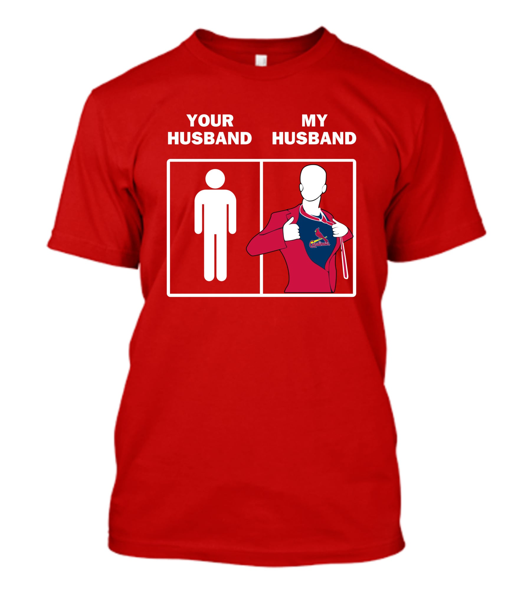 Your Husband My Husband St Louis Cardinals Fan Logo Superman T-Shirt