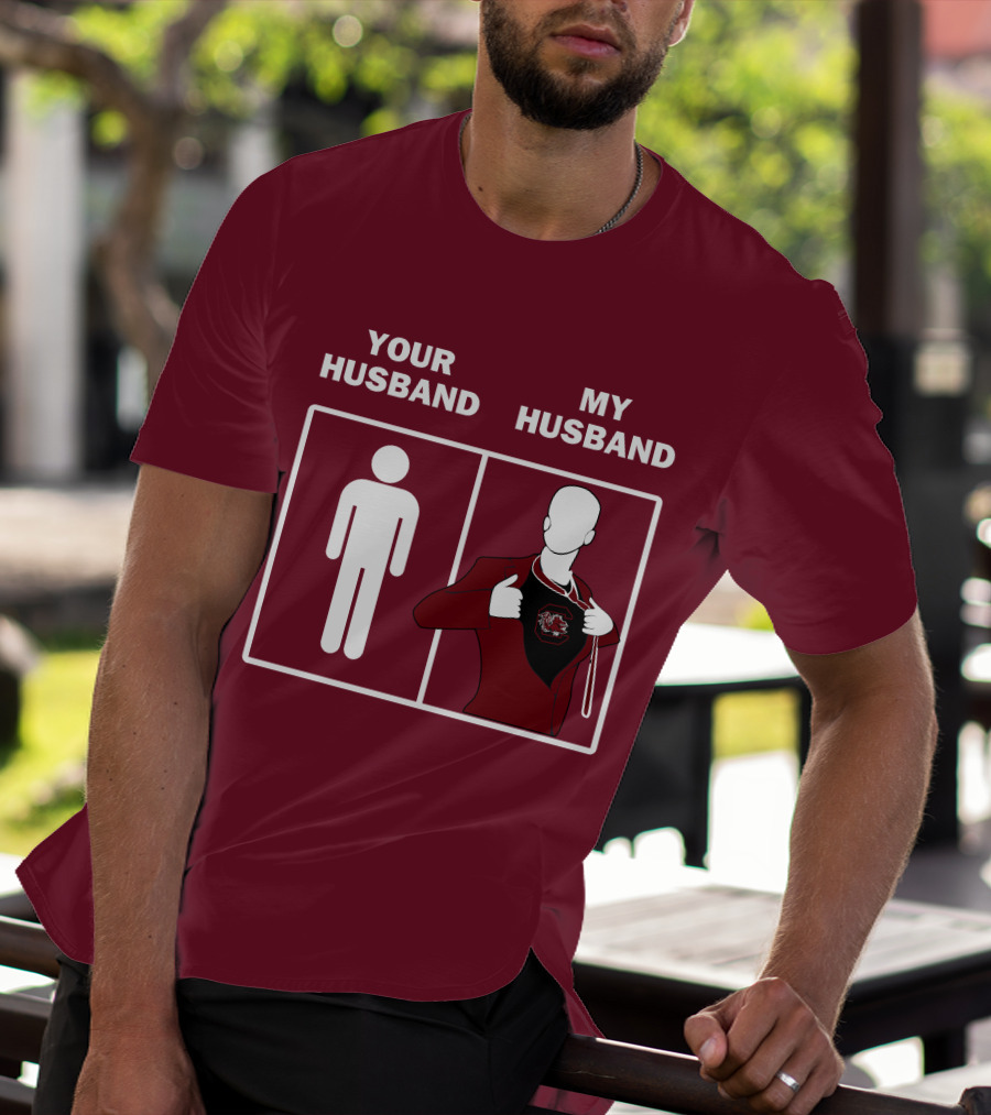 South Carolina Gamecocks Your Husband My Husband Sports Fan Comparison T-Shirt
