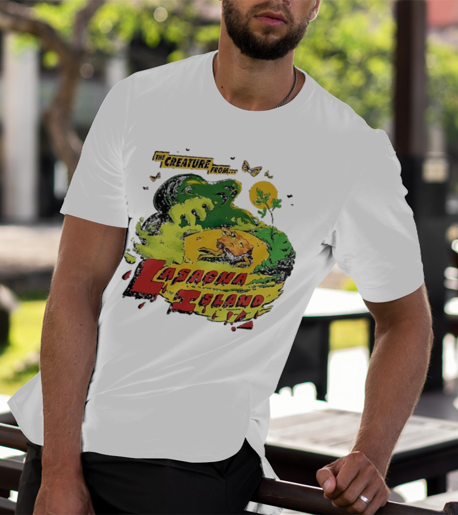 The Creature From Lasagna Island Vintage Horror Design October 2025 T-Shirt