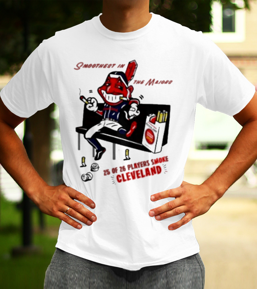 Cleveland Guardians Smoothest In The Majors 25 Of 26 Players Smoke T-Shirt