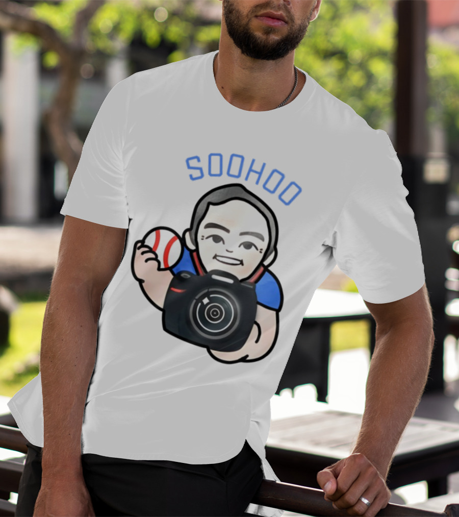 Soohoo Baseball Photographer Character Holding Camera And Ball T-Shirt