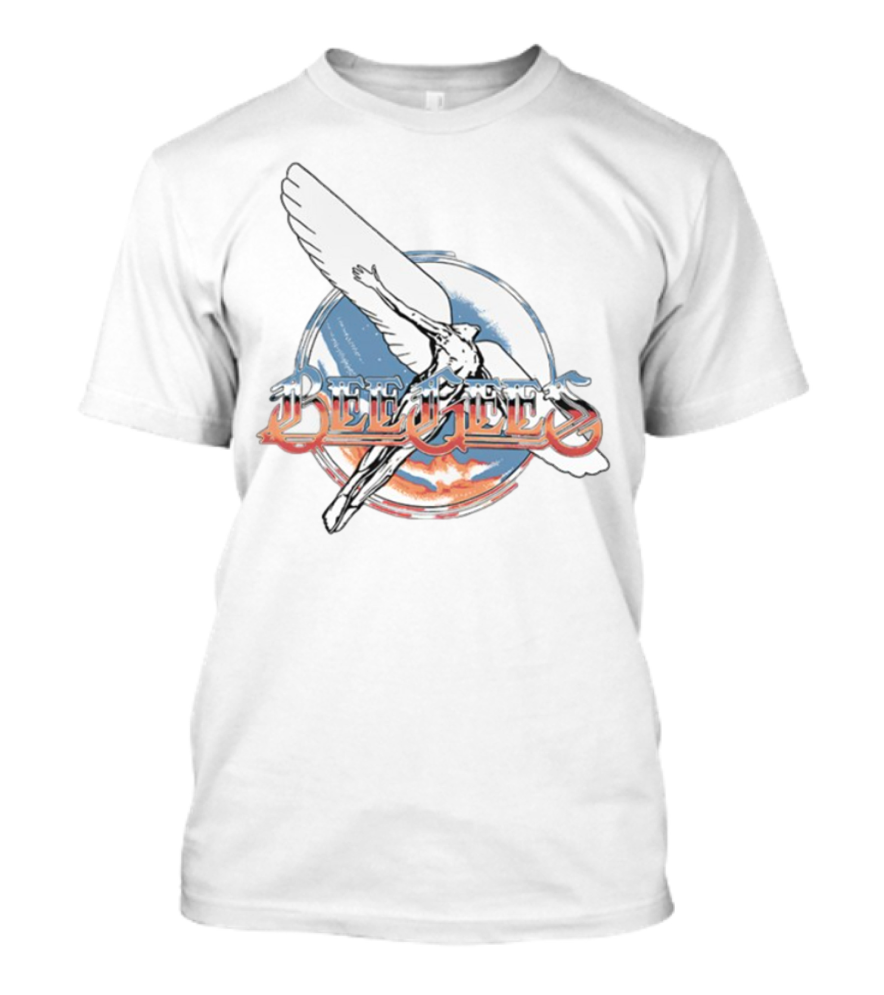 Bee Gees Spirits Having Flown Winged Figure Cloud Background T-Shirt