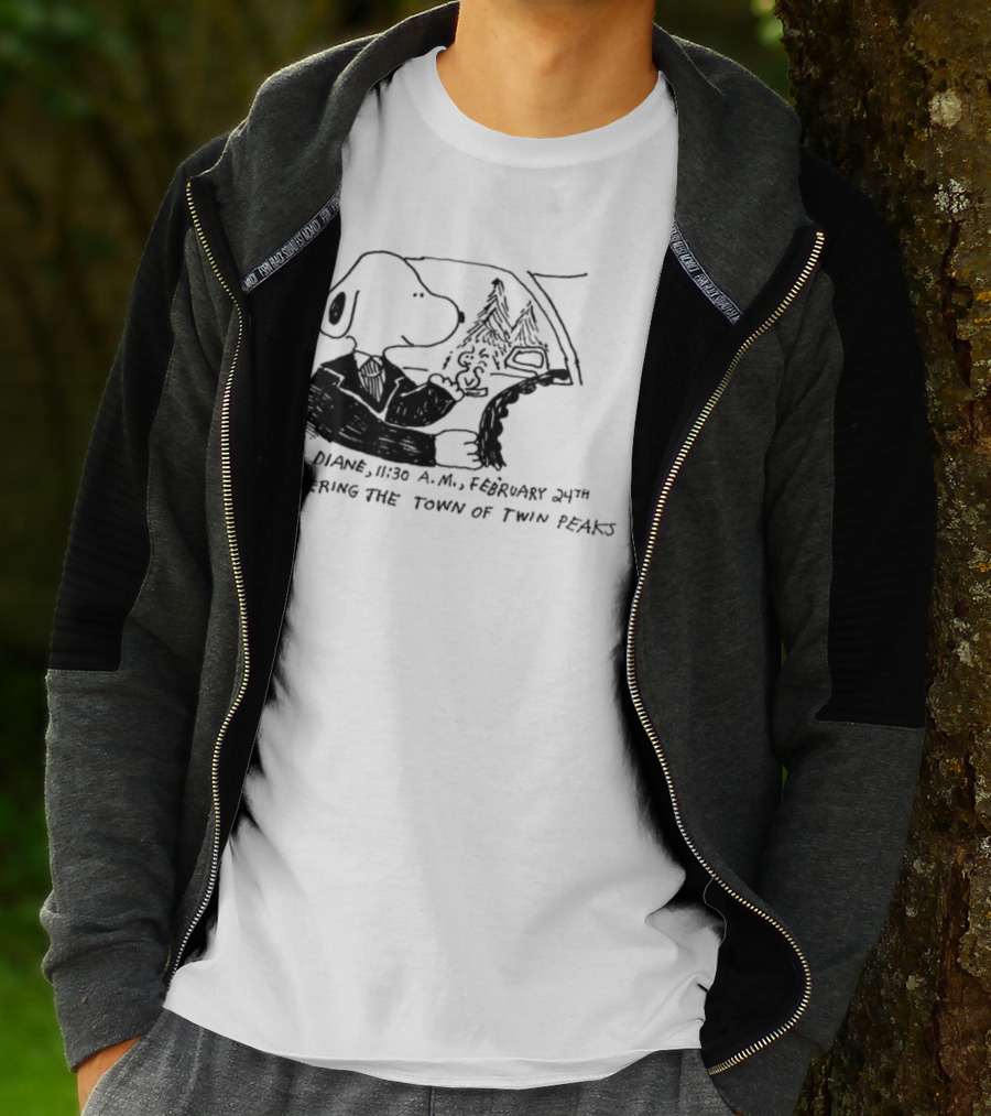 Dale Snooper Diane February 24th Entering The Town Of Twin Peaks T-Shirt