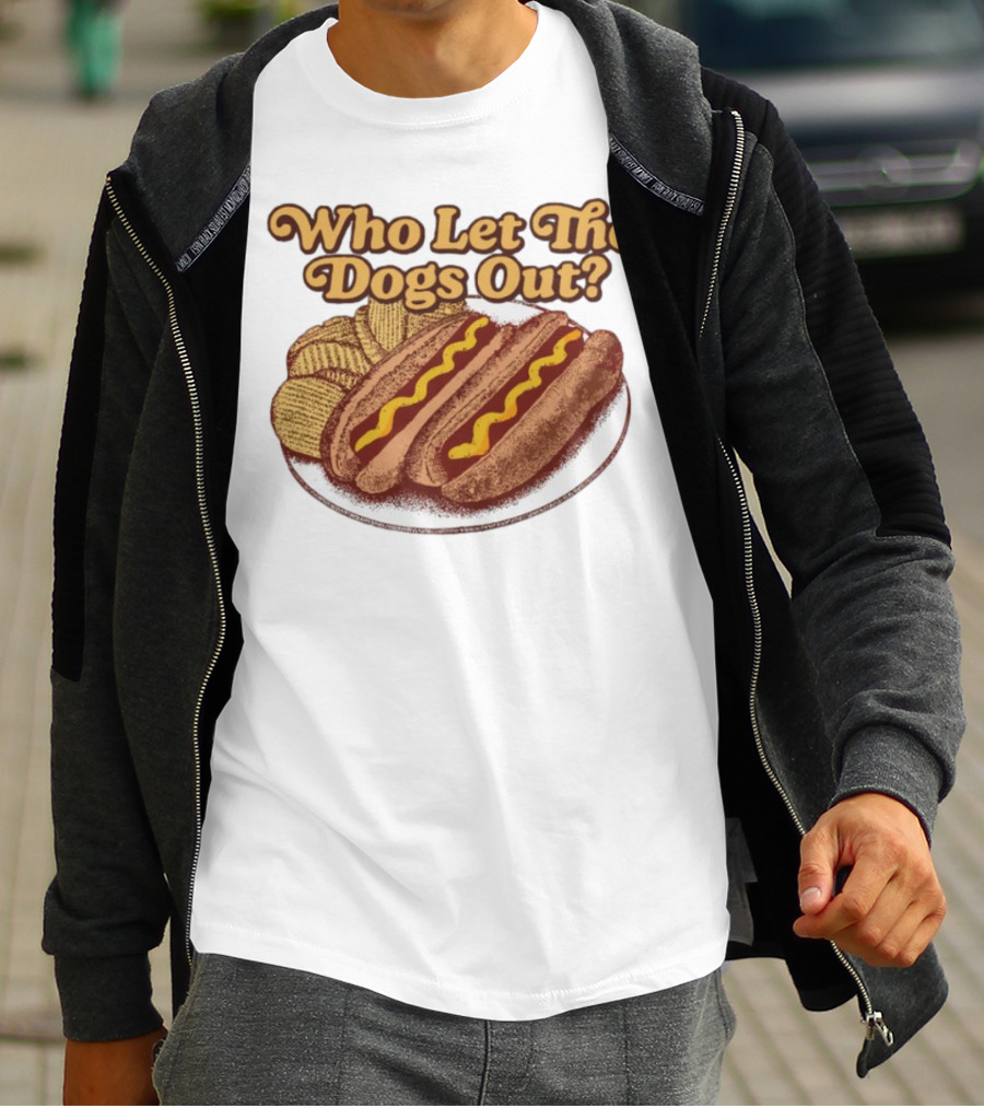 Who Let The Dogs Out Hotdog And Chips Plate MiddleClassFancy T-Shirt