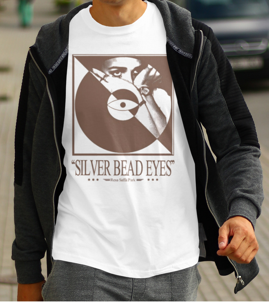 Resa Saffa Park Silver Bead Eyes Record Eye Art T-Shirt
