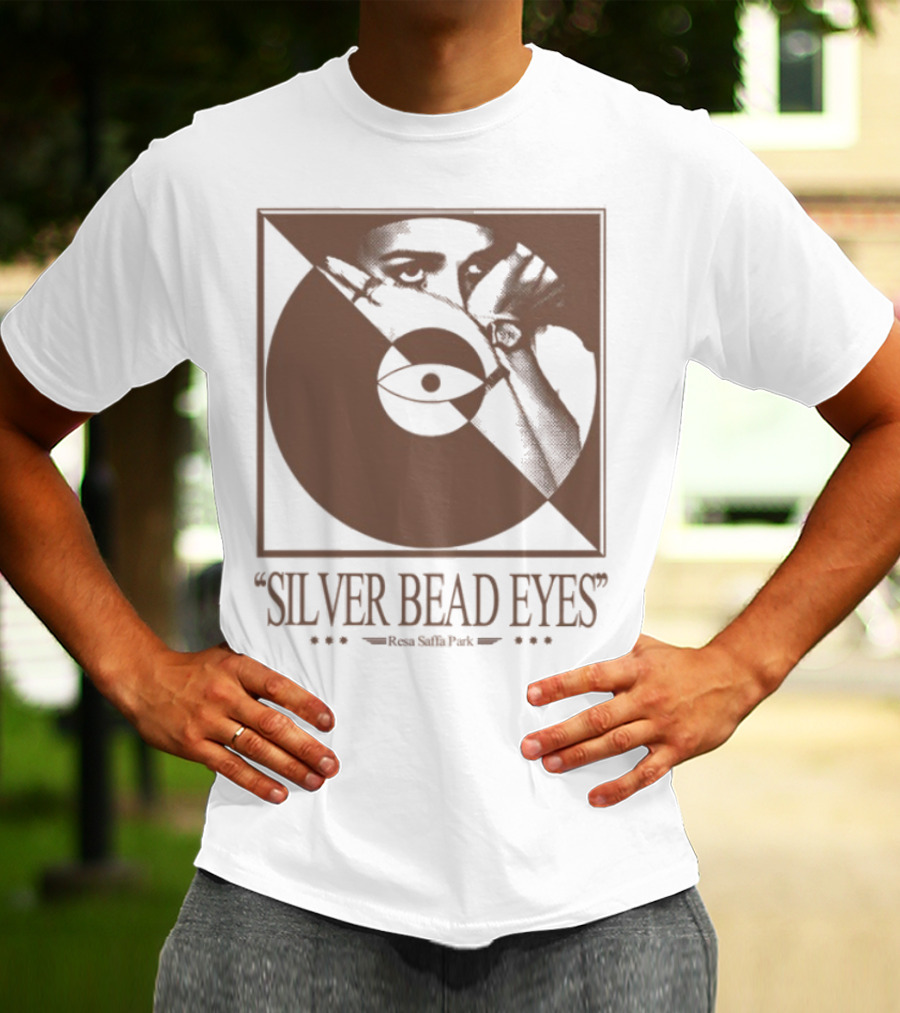 Resa Saffa Park Silver Bead Eyes Record Eye Art T-Shirt