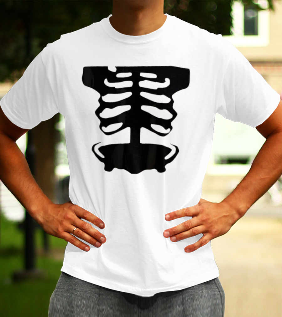 1x1x1x1 Forsaken Skeleton Halloween Costume T-Shirt