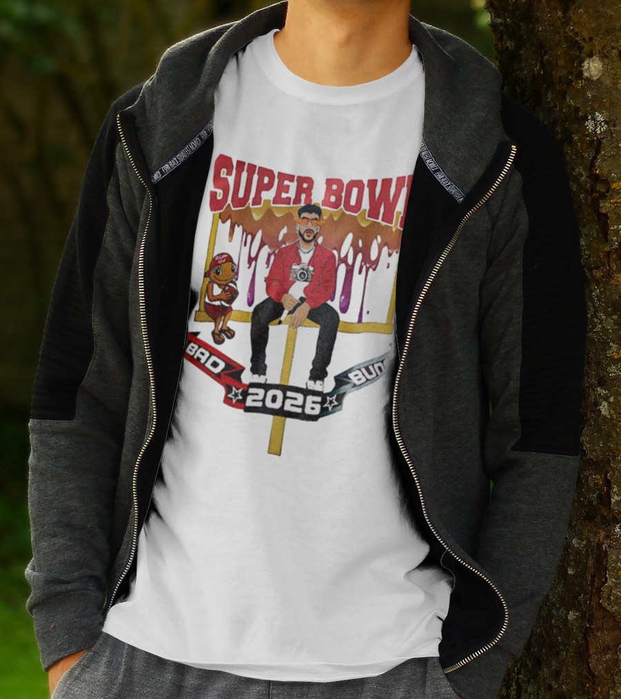 Bad Bunny Super Bowl LX 2026 Cartoon Puerto Rico Benito Bowl T-Shirt