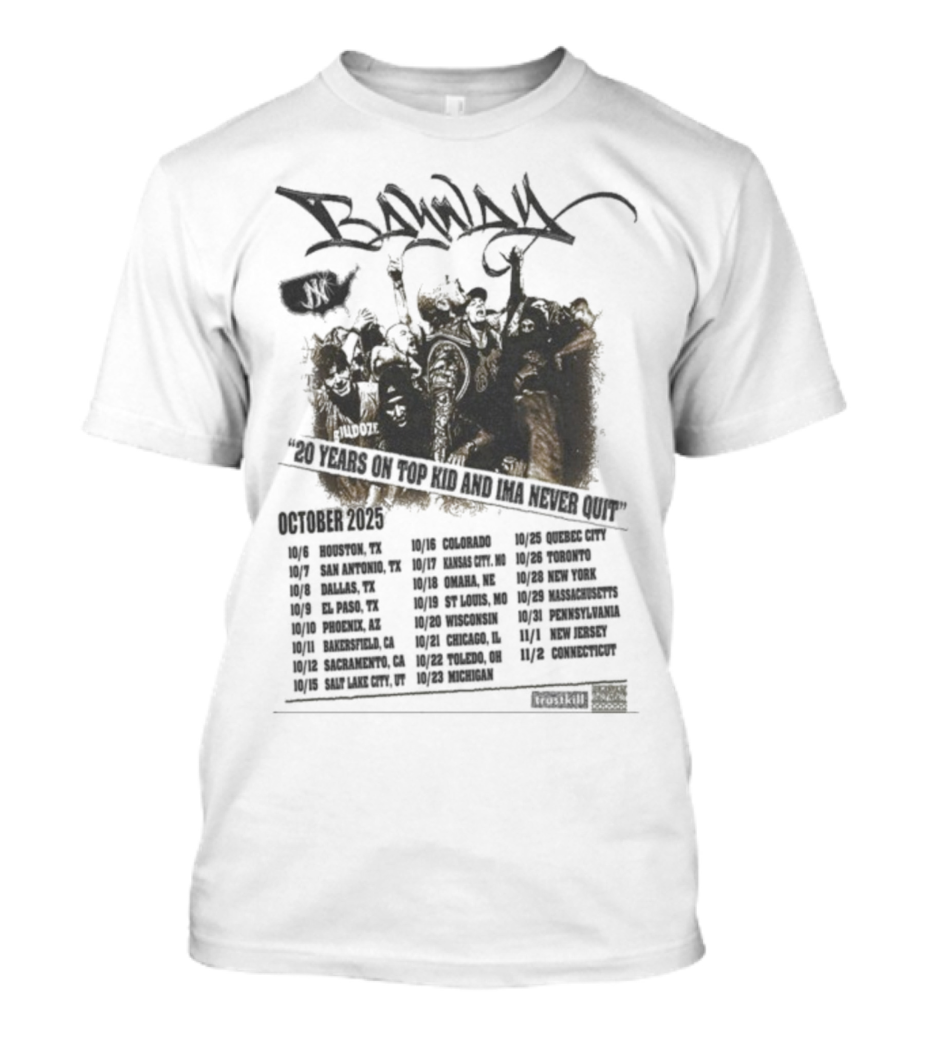 Banway 30 Years On Top Kid Ima Never Quit October 2025 Graffiti Style Street Culture Celebration T-Shirt