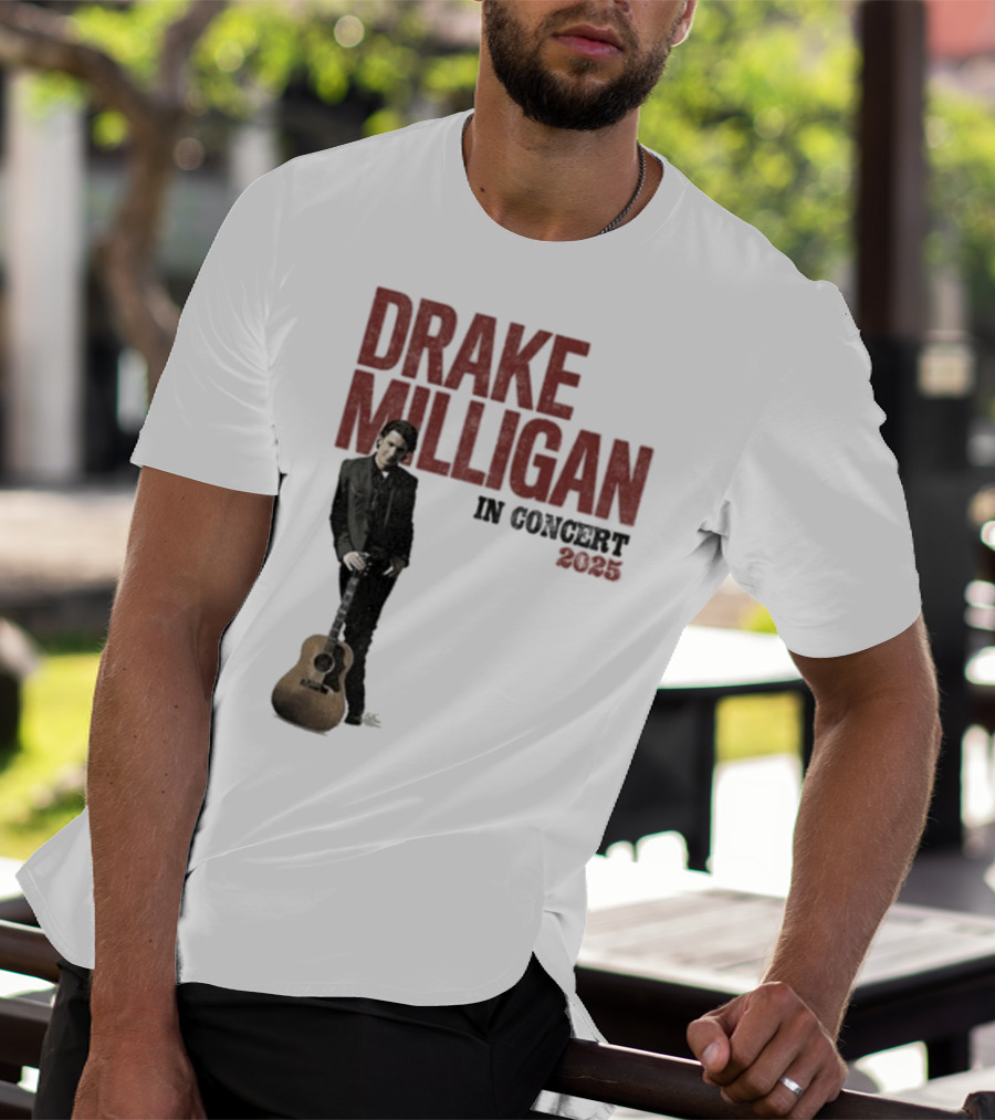 Drake Milligan Live On Stage 2025 Concert Tour T-Shirt
