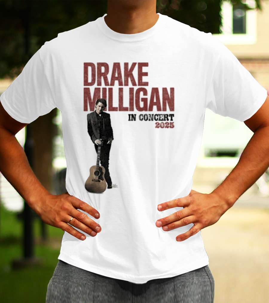 Drake Milligan Live On Stage 2025 Concert Tour T-Shirt