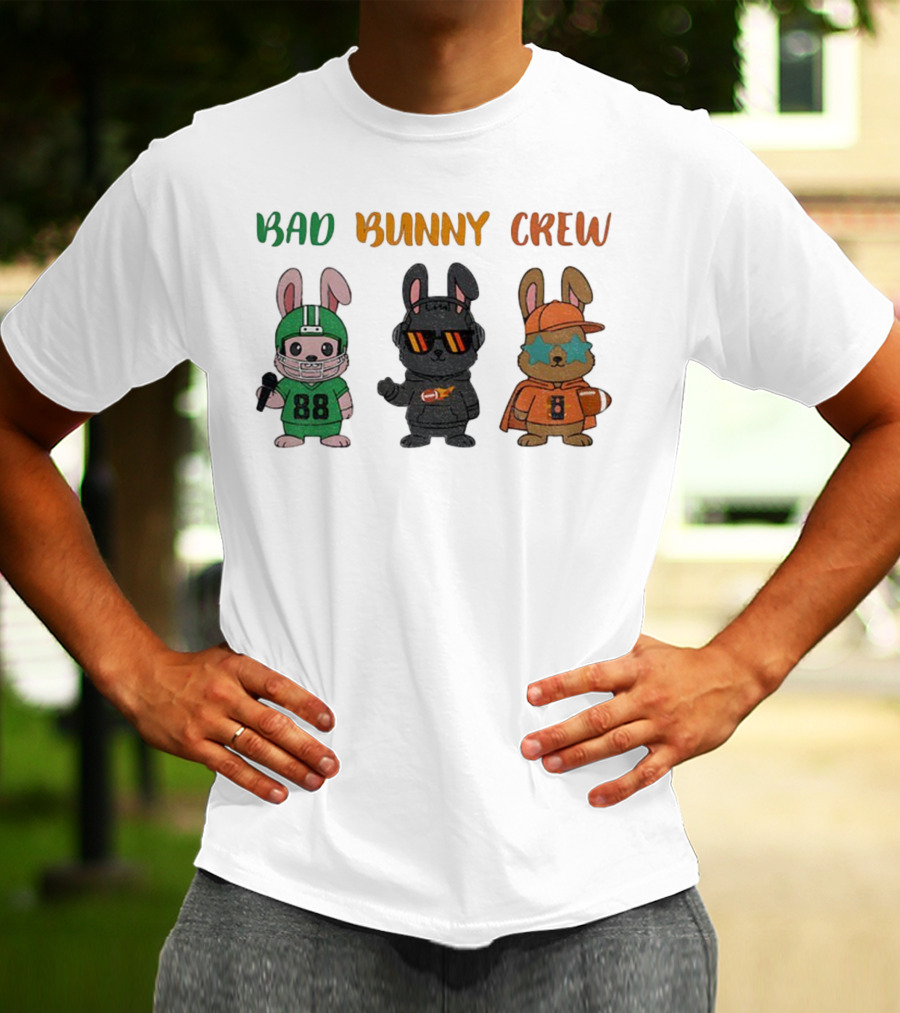 Bad Bunny Crew Football Game Day Naughty Theme T-Shirt
