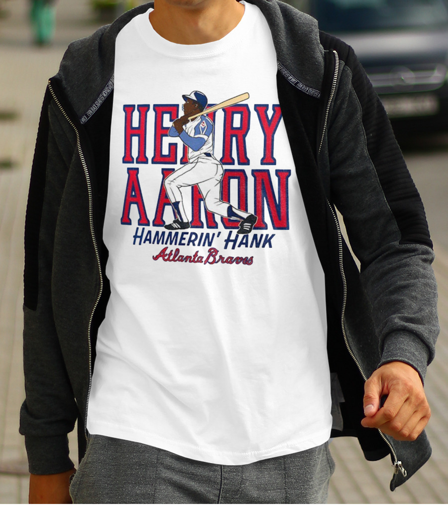 Hank Aaron Hammerin’ Hank Atlanta Braves MLB Baseball 2025 T-Shirt