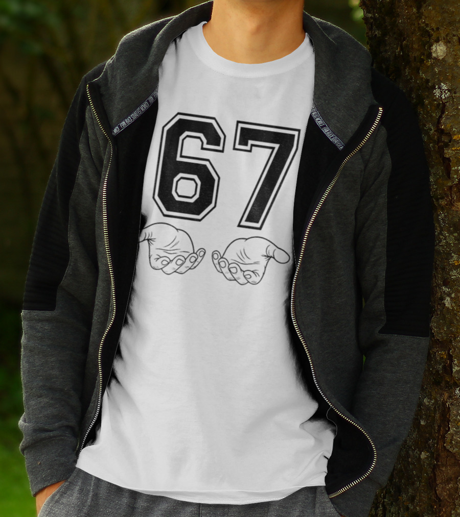 Six Seven 6 7 Meme Funny Hands 67 T-Shirt