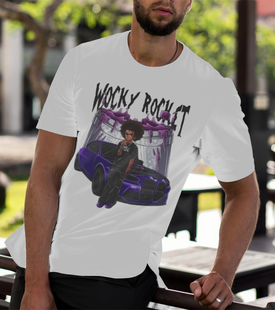 Wocky Rocket SRT Halloween Purple Car Character T-Shirt