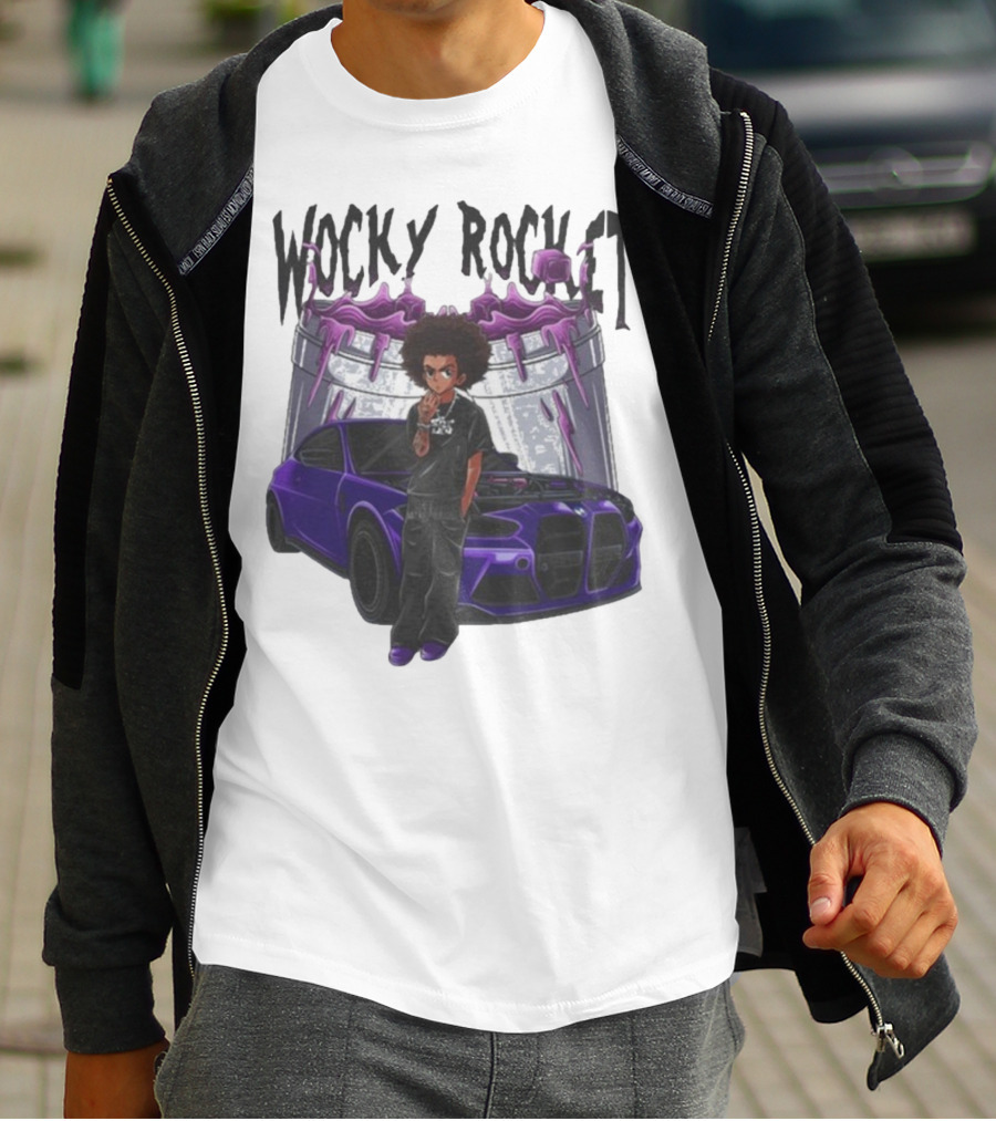 Wocky Rocket SRT Halloween Purple Car Character T-Shirt