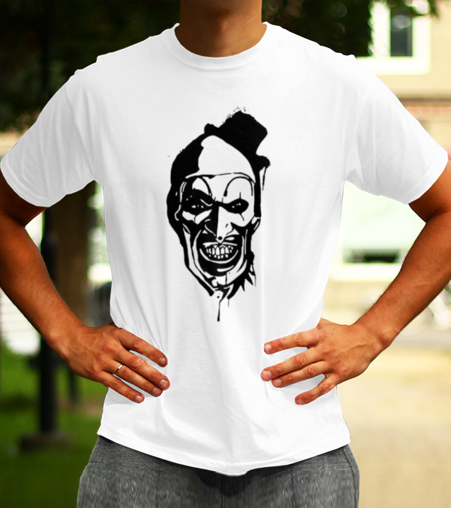 Art The Clown Terrifier Horror Character Face Illustration T-Shirt