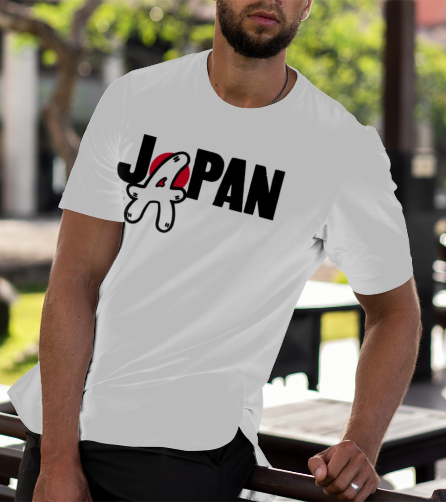 Japan Blu Boy A Bright Red Sun Playful Style T-Shirt