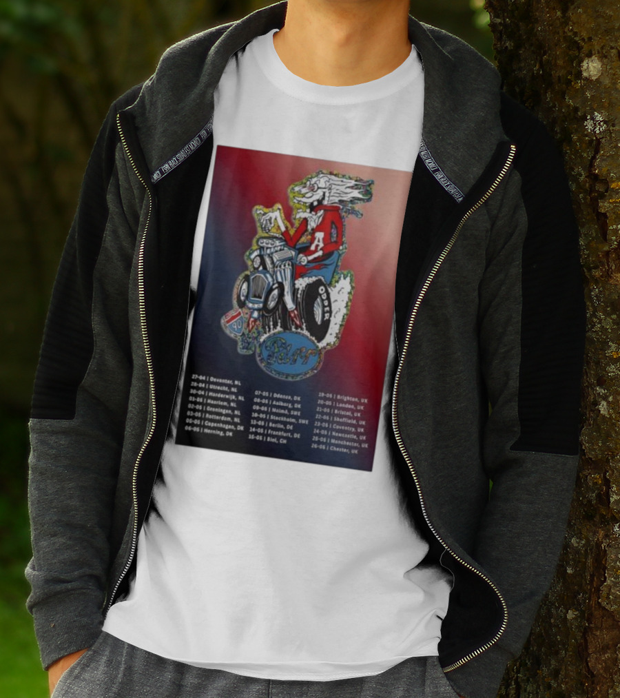 Europe UK Spring 2026 Charlie Parr Tour Dates Netherlands Denmark Sweden UK T-Shirt