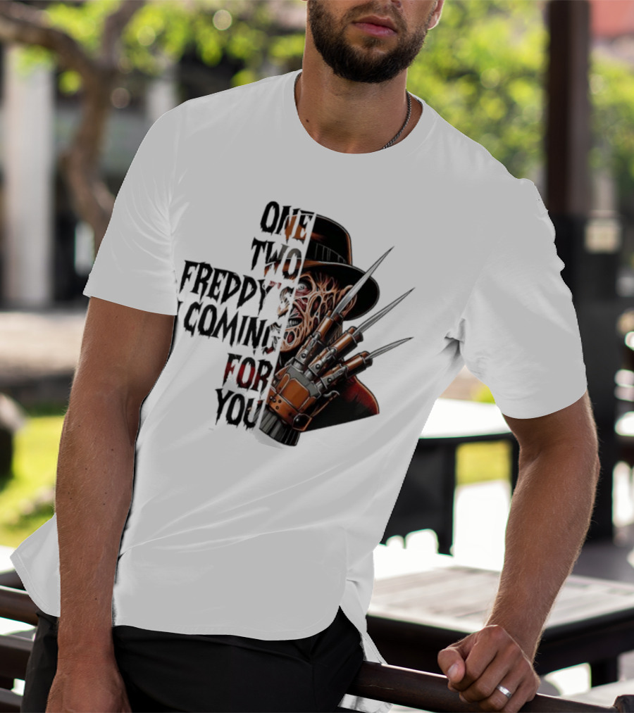 Freddy Krueger One Two Freddy’s Coming For You Horror Halloween T-Shirt