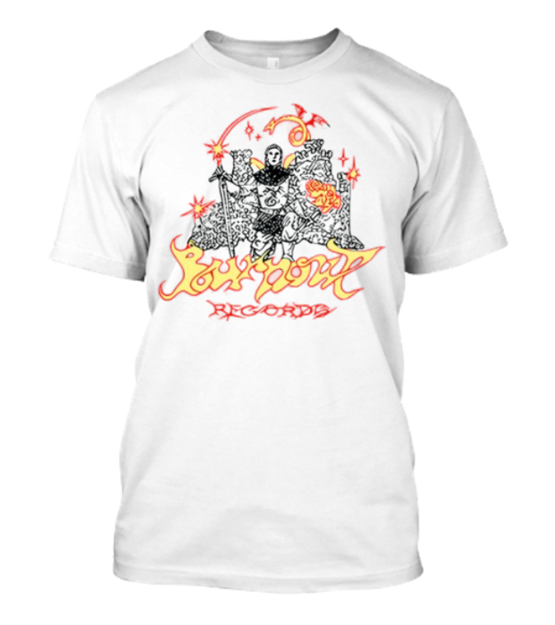 Oliver Francis Knight Popout Album Art Black Cat And Rose T-Shirt