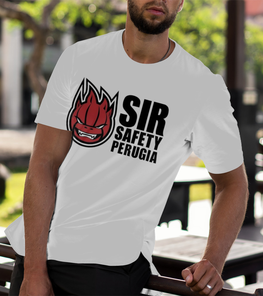 Sir Safety Perugia Volleyball Team Iconic Red Mascot T-Shirt