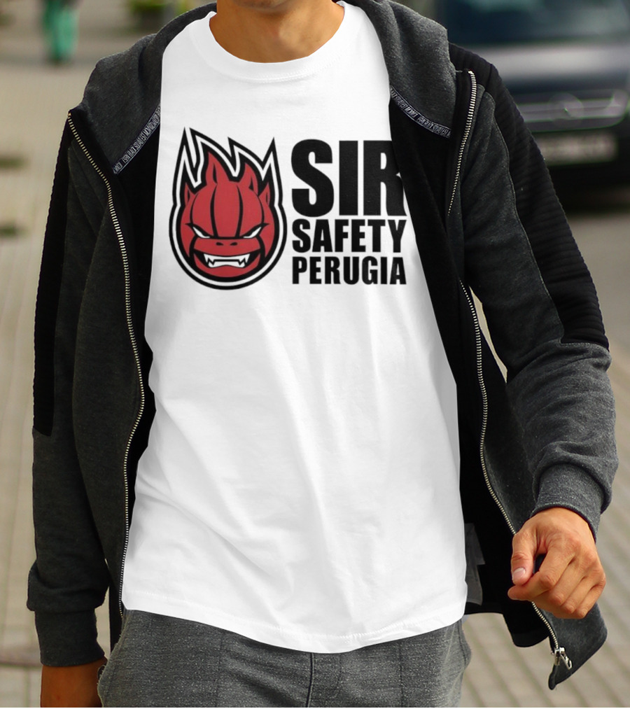 Sir Safety Perugia Volleyball Team Iconic Red Mascot T-Shirt