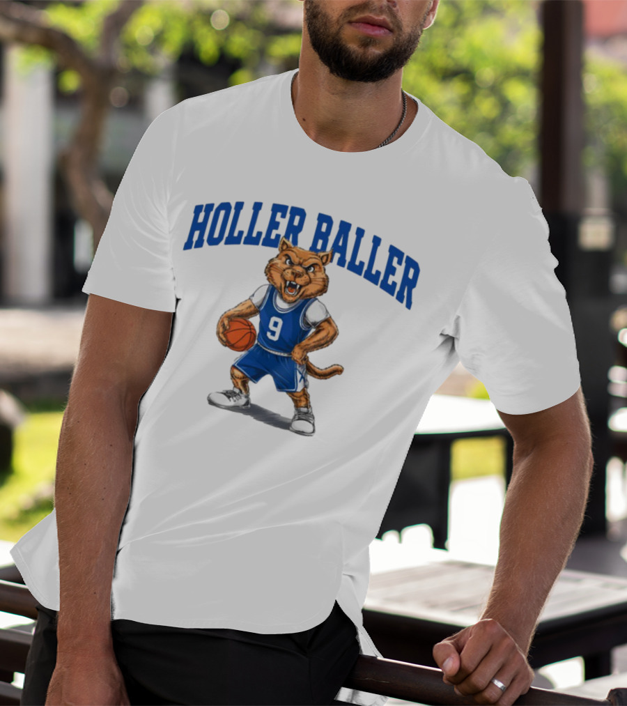 Holler Baller Basketball Wildcat Jersey 9 T-Shirt