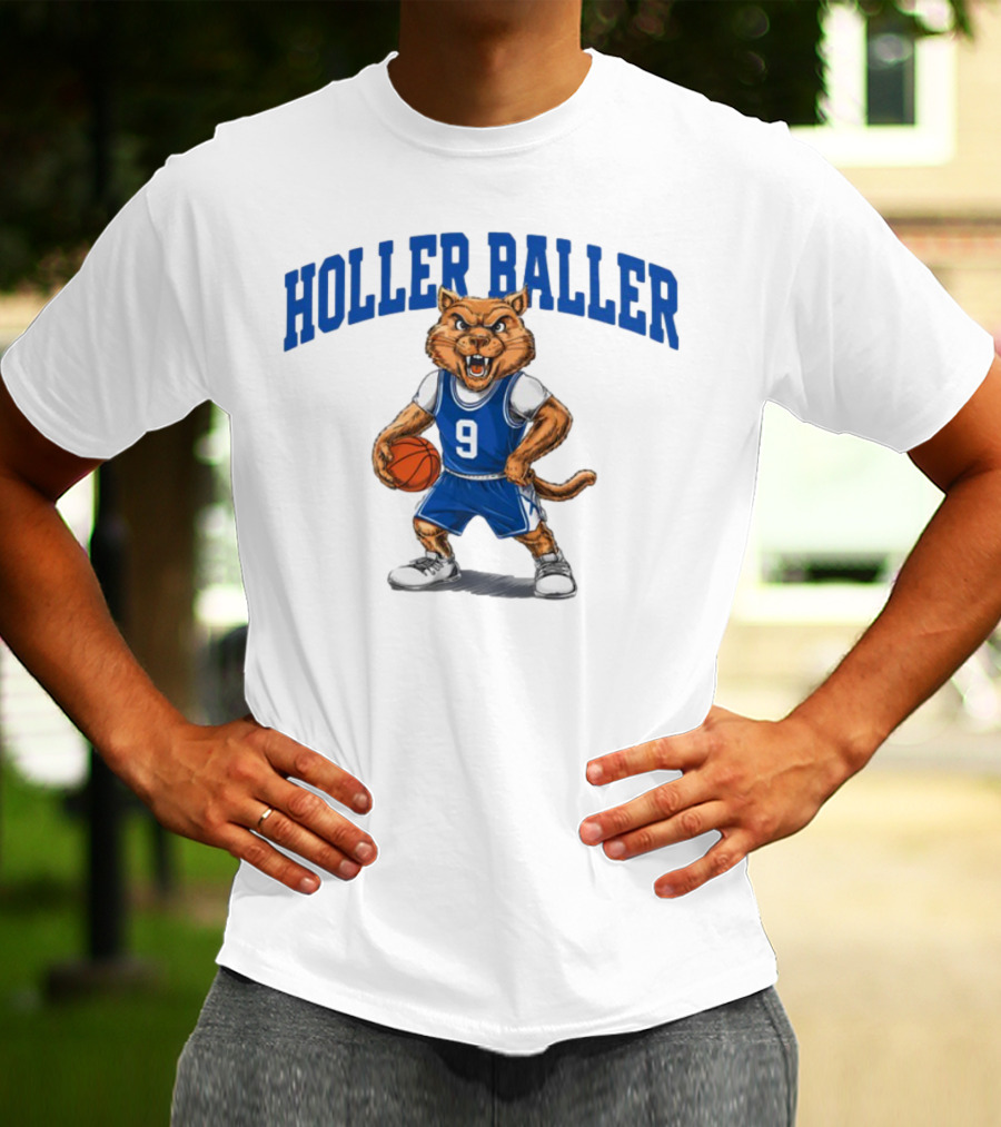 Holler Baller Basketball Wildcat Jersey 9 T-Shirt