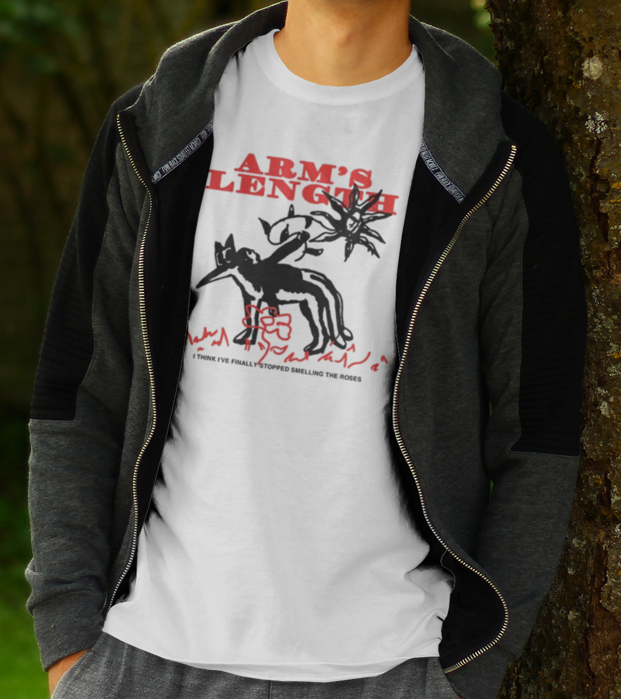 Arm's Length Wolf Red Flower Mystery T-Shirt