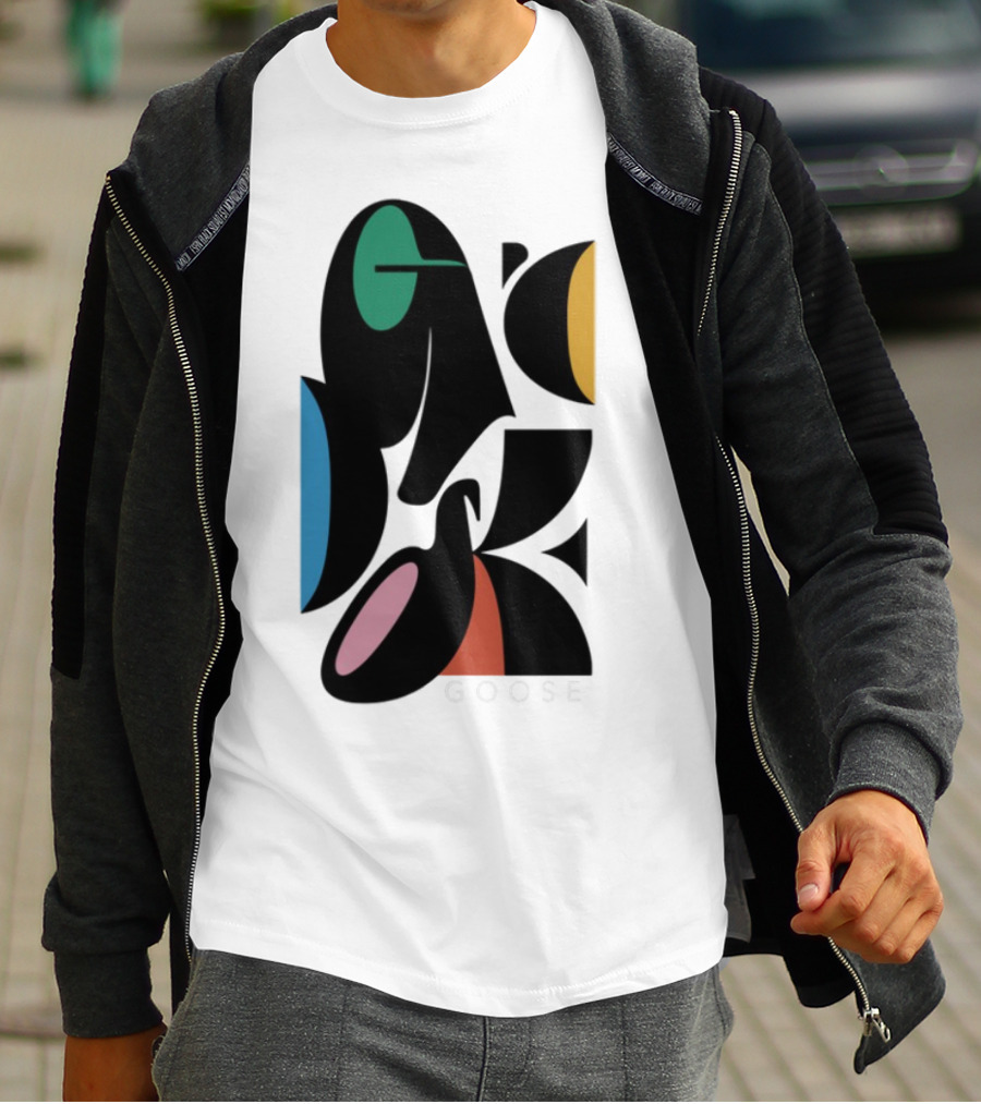 Warp Spheres Goose The Band Colorful Abstract Shapes T-Shirt